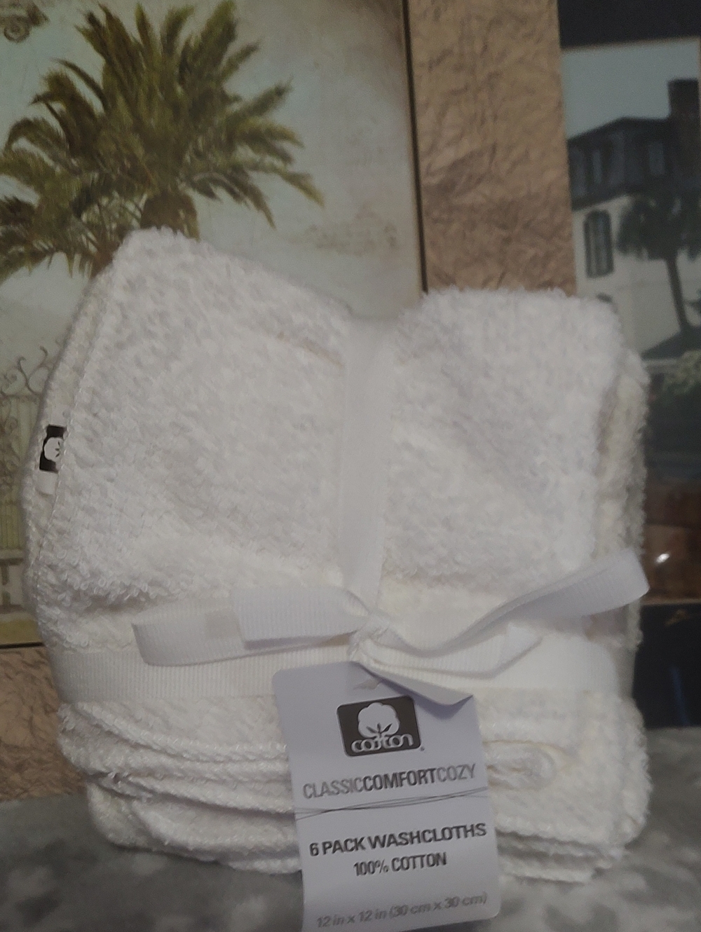6-Pack White Washcloths - Picture 2 of 6